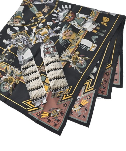 HERMES（エルメス）バンダナ・スカーフ 黒 サイズ:90 レディース/2200669730074