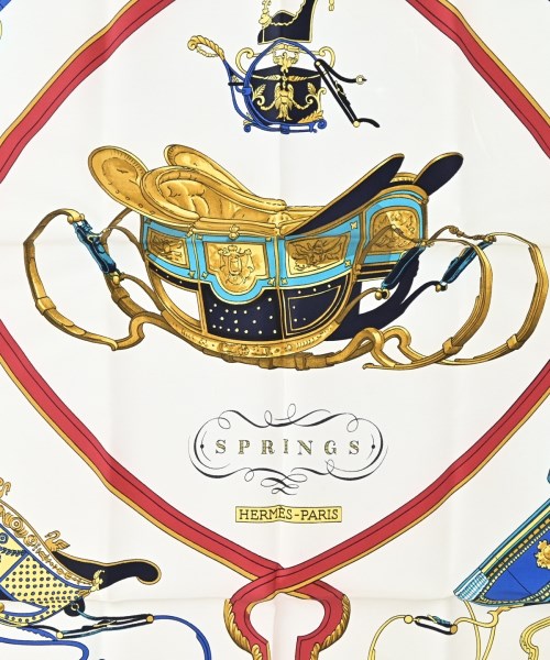 HERMES（エルメス）バンダナ・スカーフ 白 サイズ:90 レディース/2200669730081