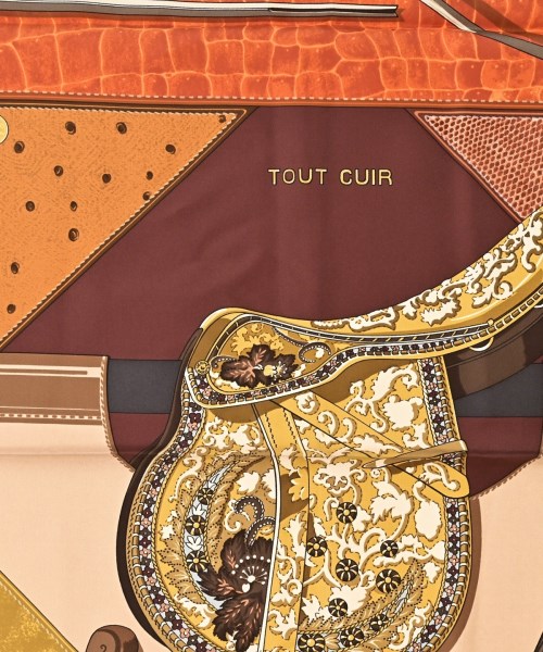 HERMES（エルメス）バンダナ・スカーフ オレンジ サイズ:90 レディース/2200669730098