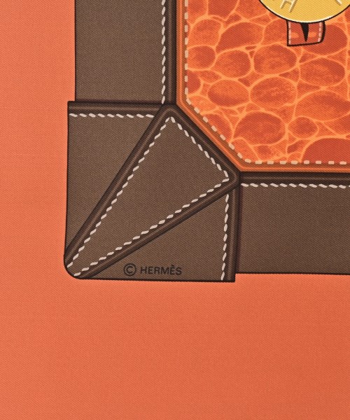 HERMES（エルメス）バンダナ・スカーフ オレンジ サイズ:90 レディース/2200669730098
