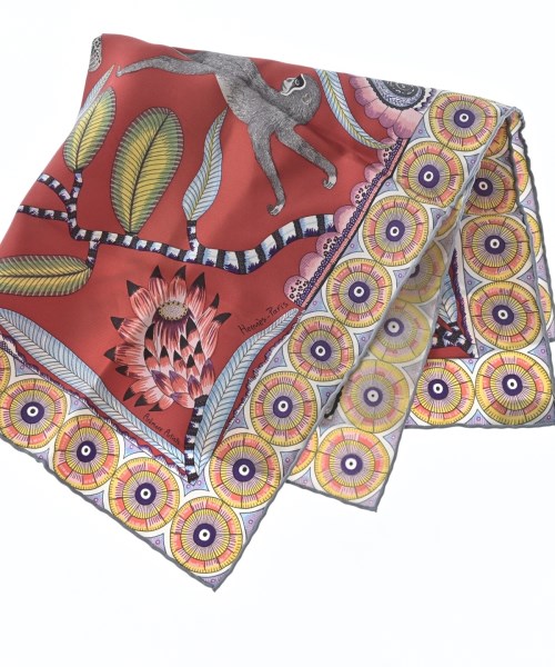 HERMES（エルメス）バンダナ・スカーフ 赤 サイズ:45 レディース/2200669730104