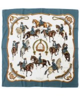 HERMES（エルメス）バンダナ・スカーフ 青 サイズ:90 レディース/2200669730111