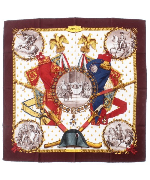 HERMES(エルメス)バンダナ・スカーフ 赤 サイズ:90/2200669730128