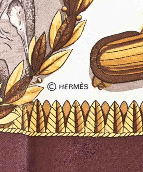 HERMES（エルメス）バンダナ・スカーフ 赤 サイズ:90 レディース/2200669730128