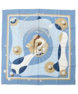 HERMES（エルメス）バンダナ・スカーフ 青 サイズ:90 レディース/2200669730135