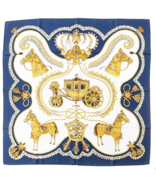 HERMES(エルメス)バンダナ・スカーフ 白 サイズ:90/2200669730159