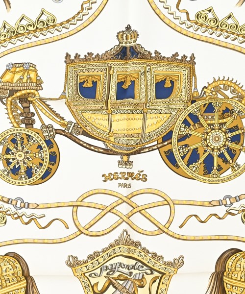 HERMES（エルメス）バンダナ・スカーフ 白 サイズ:90 レディース/2200669730159