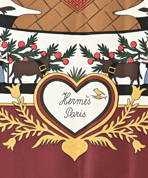 HERMES（エルメス）バンダナ・スカーフ 赤 サイズ:90 レディース/2200669730197