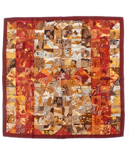 HERMES(エルメス)バンダナ・スカーフ 茶 サイズ:90/2200669730203