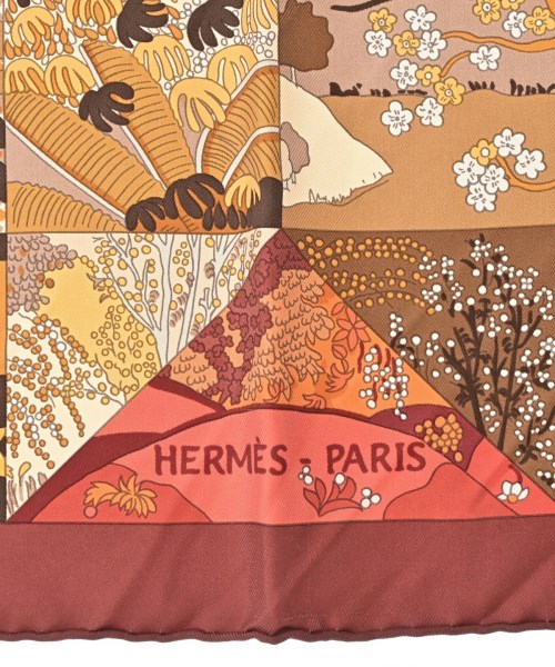 HERMES（エルメス）バンダナ・スカーフ 茶 サイズ:90 レディース/2200669730203