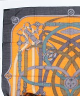 HERMES（エルメス）バンダナ・スカーフ オレンジ サイズ:140 レディース/2200668779067