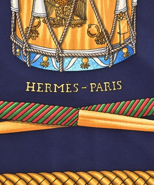 HERMES（エルメス）バンダナ・スカーフ 紺 サイズ:90 レディース/2200726116100