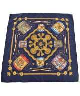 HERMES（エルメス）バンダナ・スカーフ 紺 サイズ:90 レディース/2200726116100