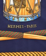 HERMES（エルメス）バンダナ・スカーフ 紺 サイズ:90 レディース/2200726116100