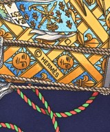 HERMES（エルメス）バンダナ・スカーフ 紺 サイズ:90 レディース/2200726116100