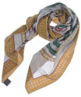 HERMES（エルメス）バンダナ・スカーフ グレー サイズ:140 レディース/2200728801073
