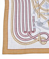 HERMES（エルメス）バンダナ・スカーフ グレー サイズ:140 レディース/2200728801073