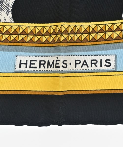HERMES（エルメス）バンダナ・スカーフ 黒 サイズ:90 レディース/2200719902451