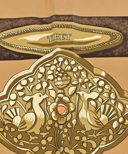 HERMES（エルメス）バンダナ・スカーフ ベージュ サイズ:90 レディース/2200719902888