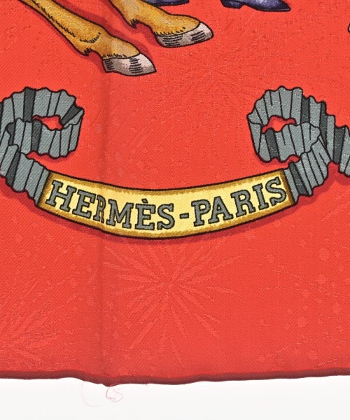 HERMES（エルメス）バンダナ・スカーフ 赤 サイズ:90 レディース/2200719902963