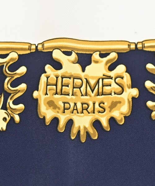HERMES（エルメス）バンダナ・スカーフ 白 サイズ:90 レディース/2200719903625