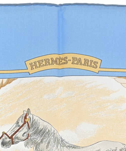 HERMES（エルメス）バンダナ・スカーフ 青 サイズ:90 レディース/2200719903649
