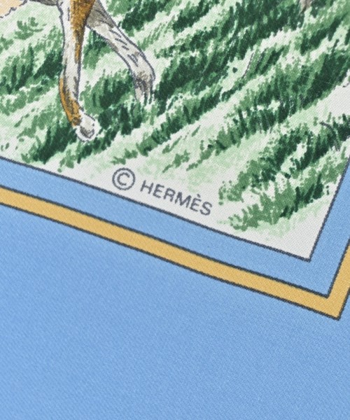 HERMES（エルメス）バンダナ・スカーフ 青 サイズ:90 レディース/2200719903649