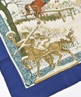 HERMES（エルメス）バンダナ・スカーフ 青 サイズ:90 レディース/2200710077028