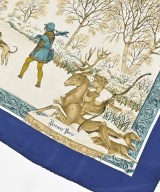HERMES（エルメス）バンダナ・スカーフ 青 サイズ:90 レディース/2200710077028