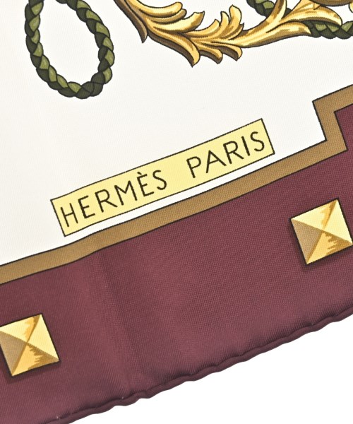 HERMES（エルメス）バンダナ・スカーフ 白 サイズ:90 レディース/2200722178577