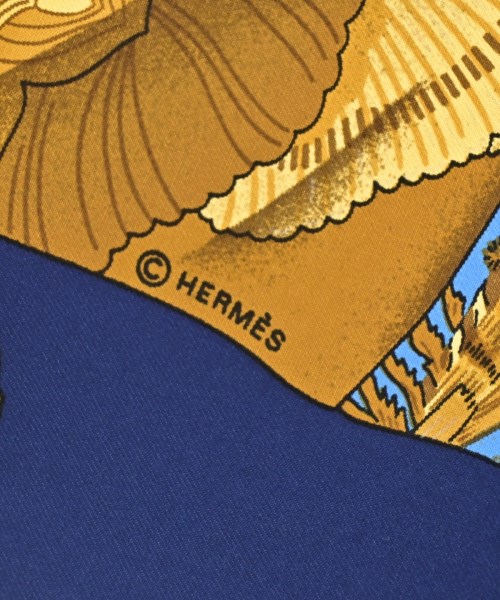 HERMES（エルメス）バンダナ・スカーフ 青 サイズ:90 レディース/2200722178713