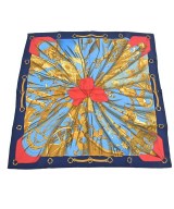 HERMES（エルメス）バンダナ・スカーフ 青 サイズ:90 レディース/2200722178713