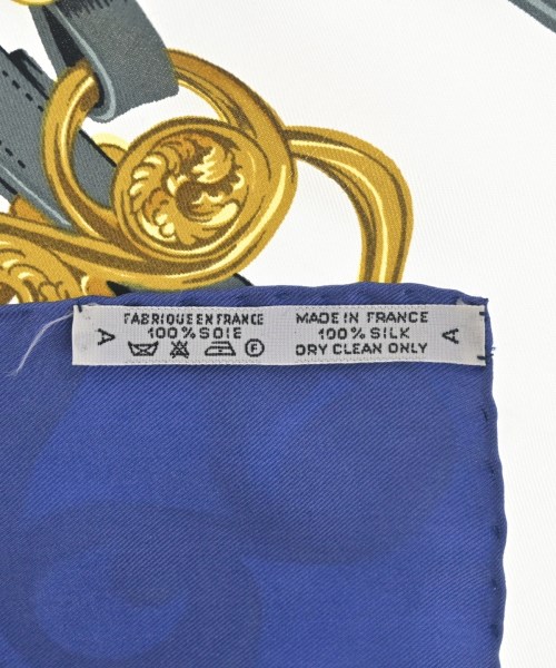 HERMES（エルメス）バンダナ・スカーフ 白 サイズ:90 レディース/2200722180044