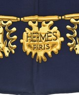 HERMES（エルメス）バンダナ・スカーフ 紺 サイズ:90 レディース/2200722180167