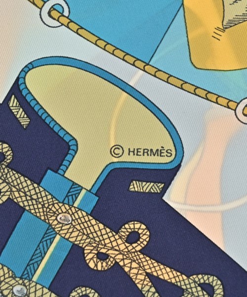 HERMES（エルメス）バンダナ・スカーフ 紺 サイズ:90 レディース/2200724126484