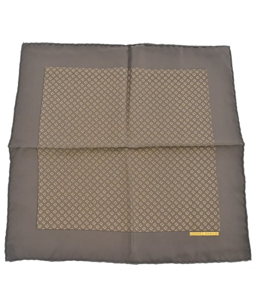 HERMES（エルメス）バンダナ・スカーフ グレー サイズ:45 レディース/2200724274086