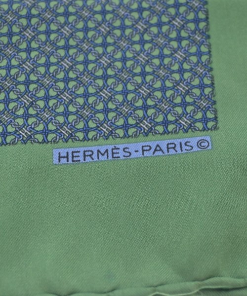 HERMES（エルメス）バンダナ・スカーフ 緑 サイズ:45 レディース/2200724274116