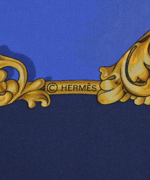 HERMES（エルメス）バンダナ・スカーフ 青 サイズ:90 レディース/2200724274178