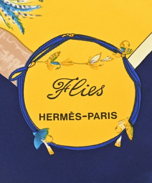 HERMES（エルメス）バンダナ・スカーフ 黄 サイズ:90 レディース/2200724274208