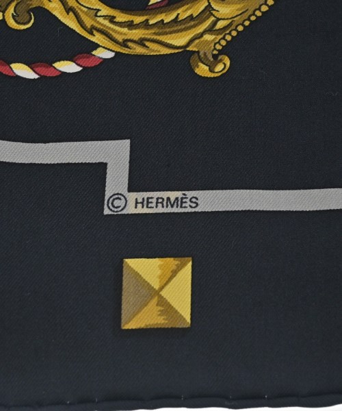 HERMES（エルメス）バンダナ・スカーフ 黒 サイズ:90 レディース/2200724274215