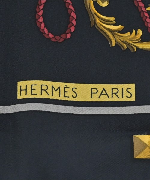 HERMES（エルメス）バンダナ・スカーフ 黒 サイズ:90 レディース/2200724274215