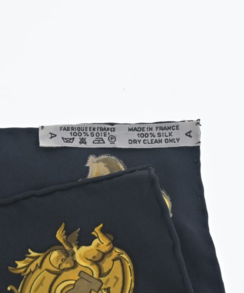 HERMES（エルメス）バンダナ・スカーフ 黒 サイズ:90 レディース/2200724274215