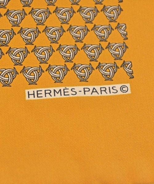 HERMES（エルメス）バンダナ・スカーフ 黄 サイズ:45 レディース/2200724274239