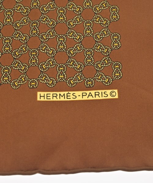 HERMES（エルメス）バンダナ・スカーフ 茶 サイズ:45 レディース/2200724274253