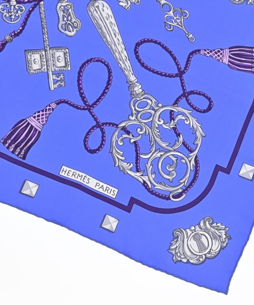 HERMES（エルメス）バンダナ・スカーフ 青 サイズ:90 レディース/2200724764068