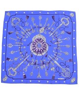HERMES（エルメス）バンダナ・スカーフ 青 サイズ:90 レディース/2200724764068