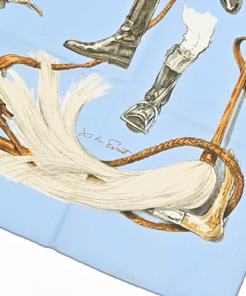 HERMES（エルメス）バンダナ・スカーフ 青 サイズ:90 レディース/2200726776069