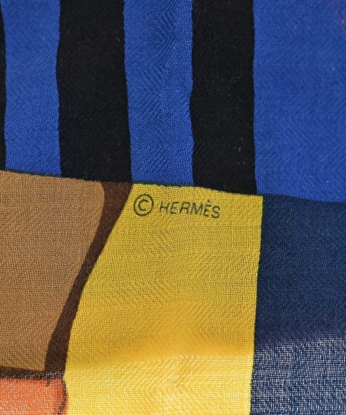 HERMES（エルメス）バンダナ・スカーフ 紺 サイズ:140 レディース/2200728066168