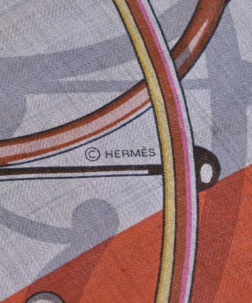 HERMES（エルメス）バンダナ・スカーフ グレー サイズ:140 レディース/2200728516014