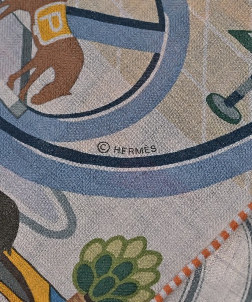 HERMES（エルメス）バンダナ・スカーフ グレー サイズ:140 レディース/2200728516038